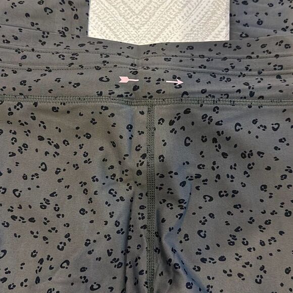 The Upside Women’s Olive Green Animal Print with Side Stripes Leggings - Picture 6 of 7